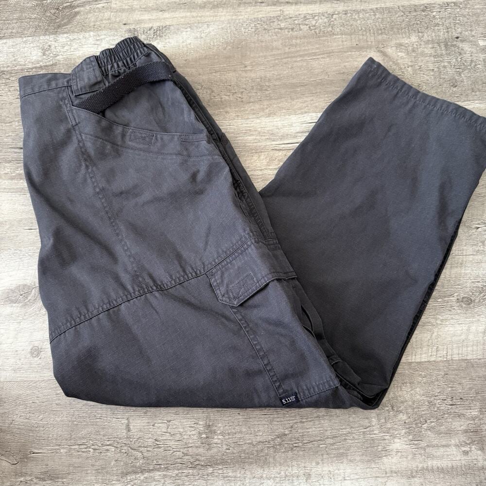 5.11 Tactical Cargo Pants Mens 36x30 Charcoal Gray Ripstop 74273 Partial Elastic